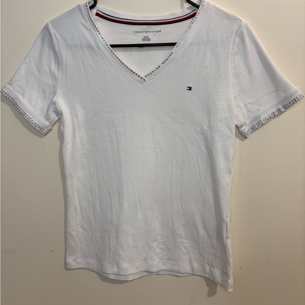 Tommy Hilfiger Women's White Short Sleeve Tee